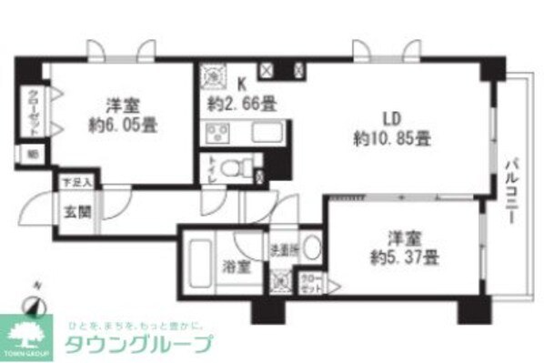 レジディア三軒茶屋IIの物件間取画像